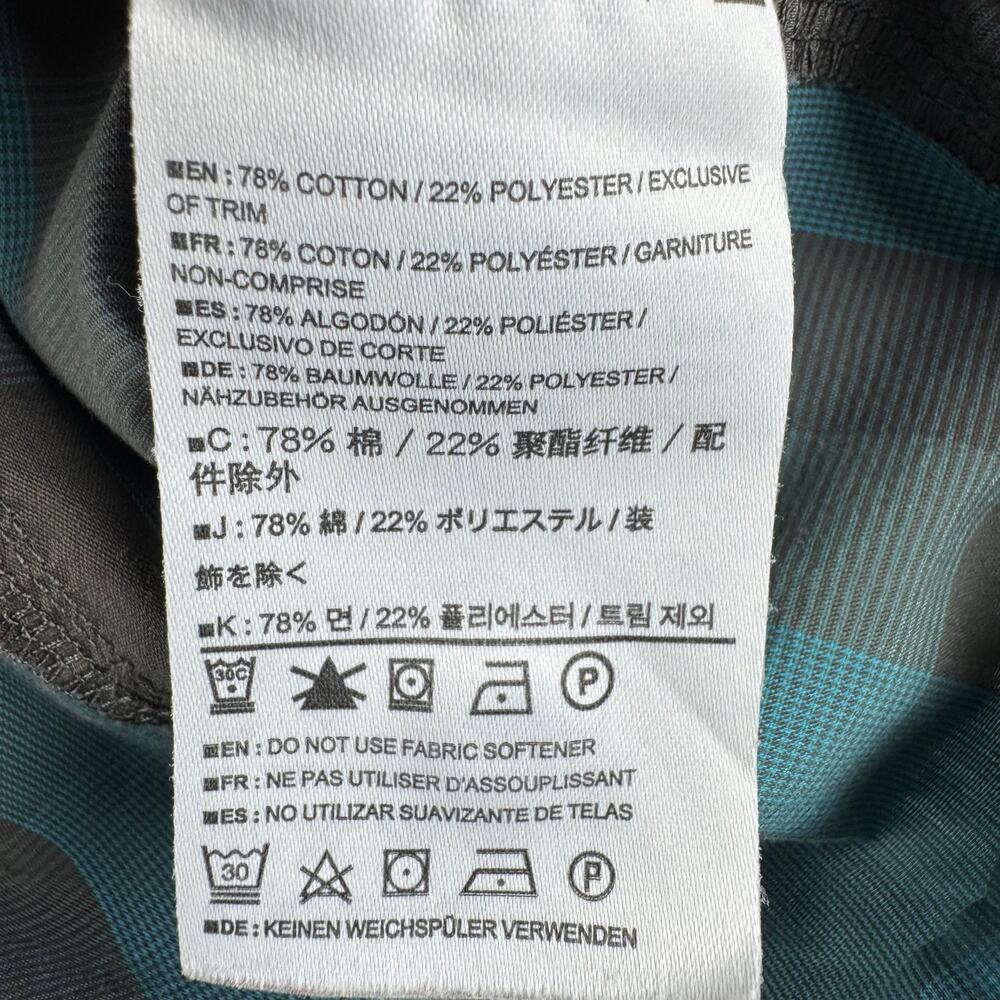 Arc’teryx Men’s Plaid Button Up Shirt Blue Gray Outdoor Hiking Short Sleeve - Picture 9 of 14